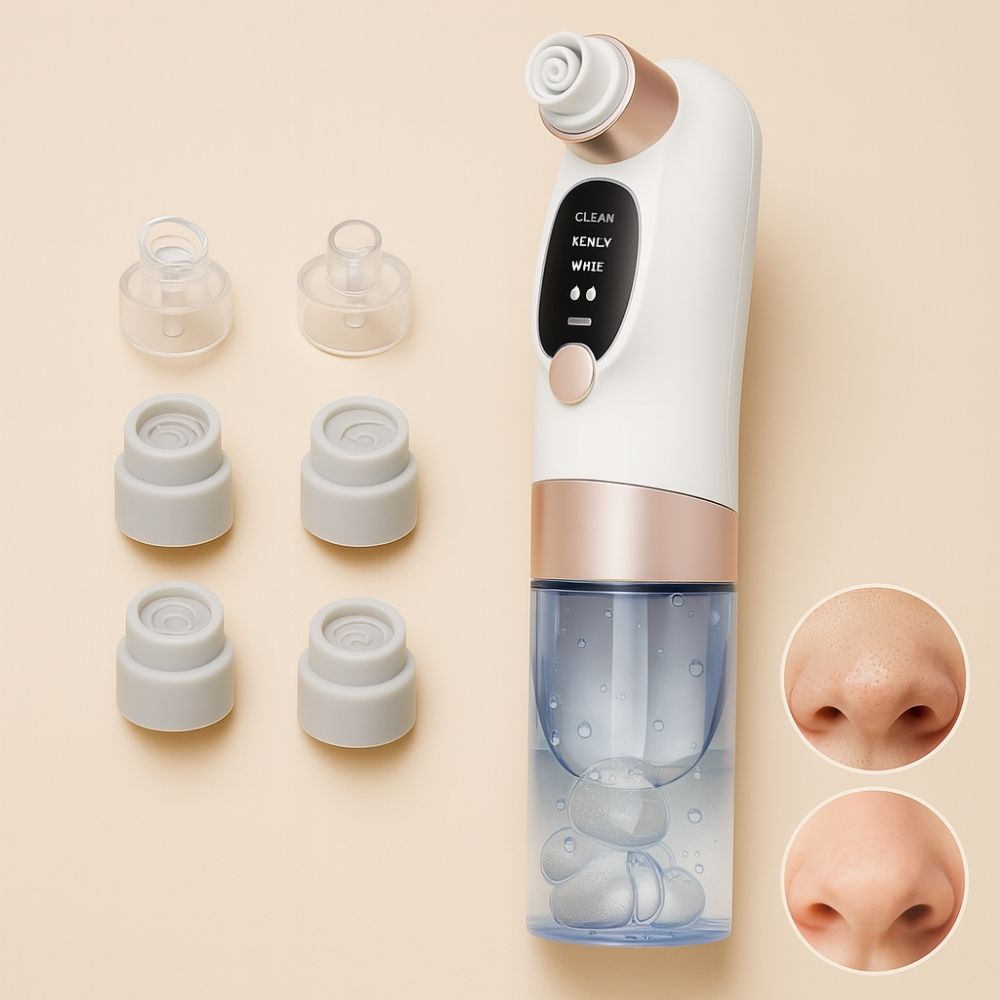 Avyrae™ AquaLift Pore Vacuum device with multiple silicone and plastic tips and water tank