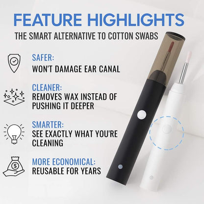 Product with features highlighted on a white background